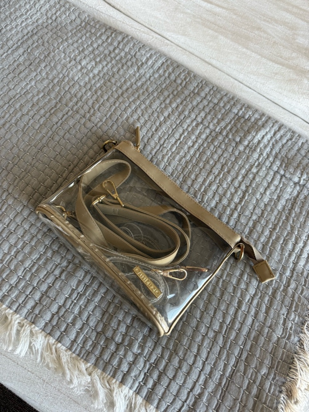 Clear Gold-Trim Crossbody Bag - Women